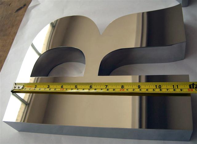 fabricated polished finishing stainless steel letters