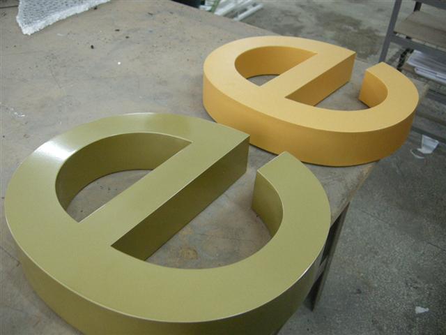 Different golden color painting fabricated stainless steel letters