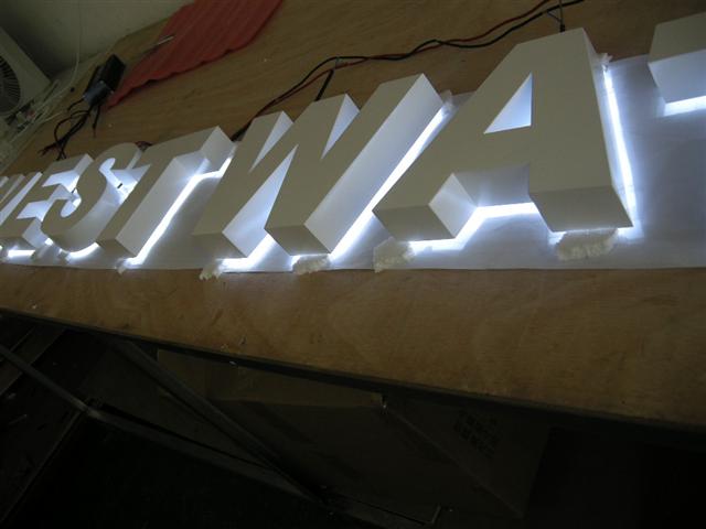 Backlit LED letters 