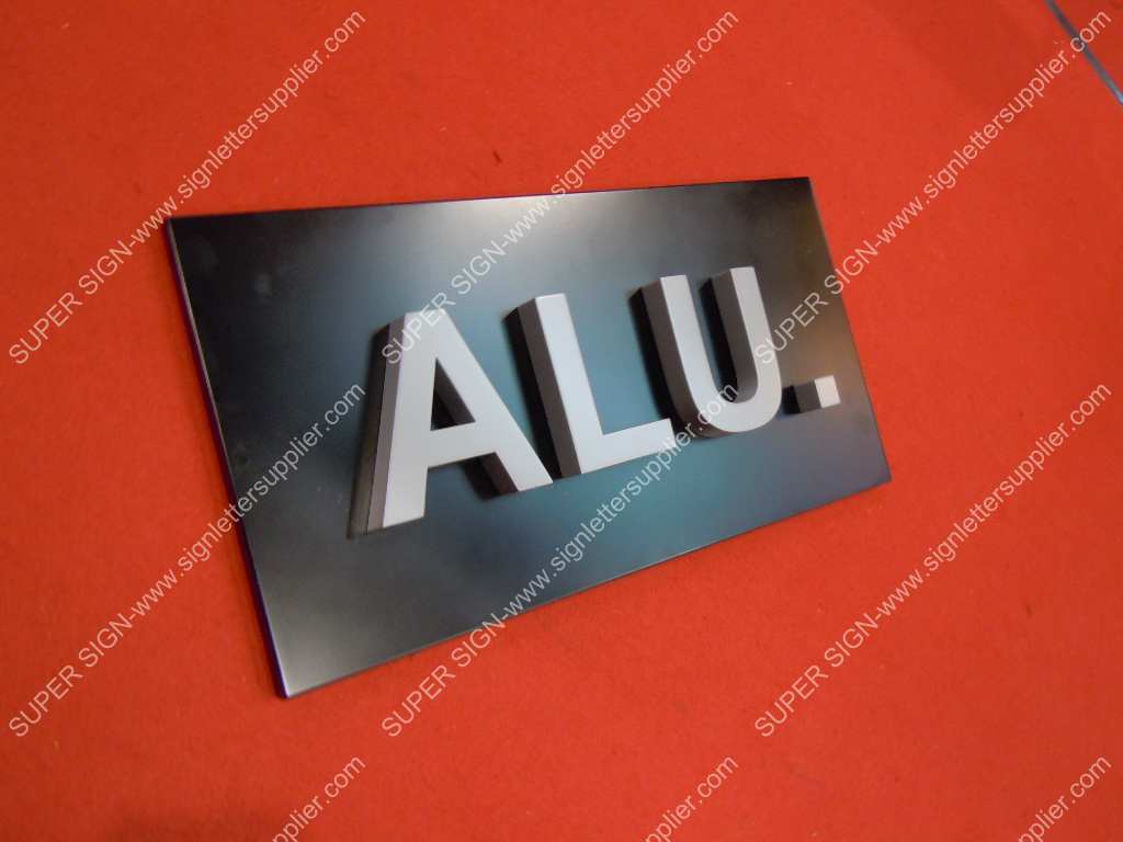 Fabricated aluminium lettering