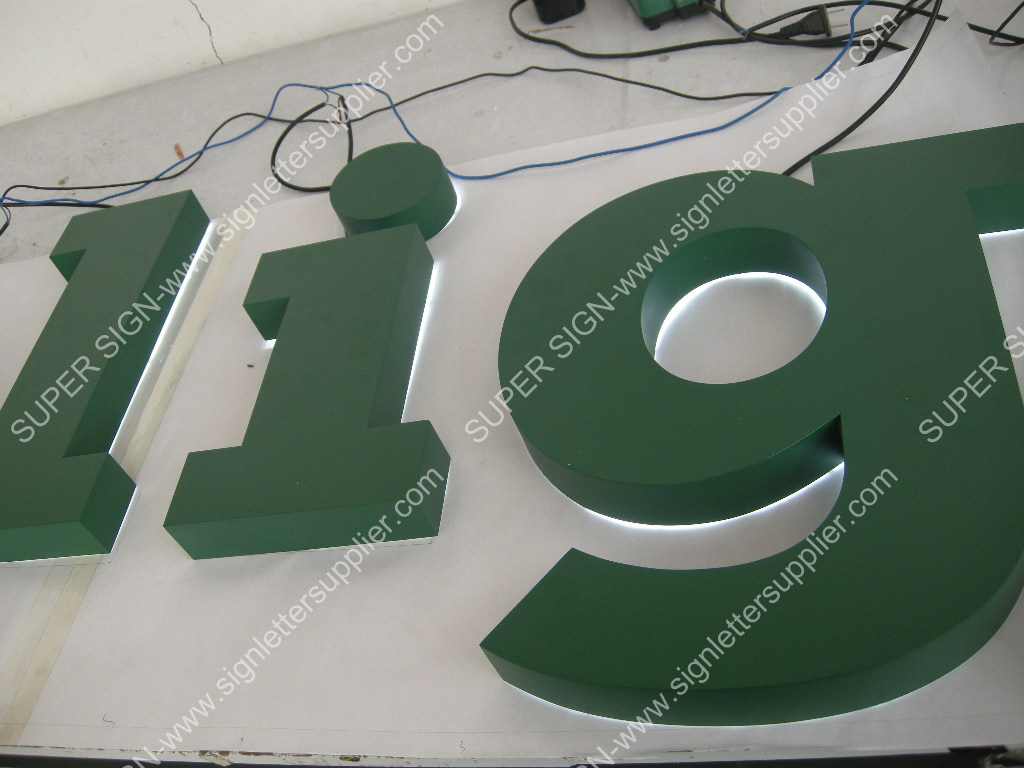 painted fabricated aluminium letters signage