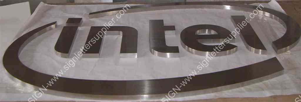 316 brushed stainless steel sign letters