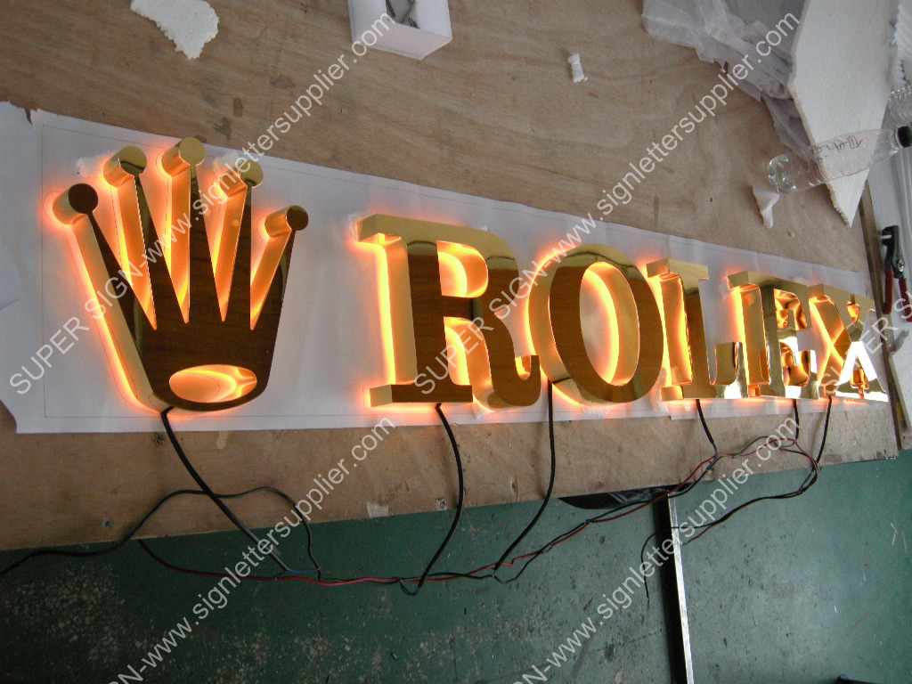 Backlit LED sign letters